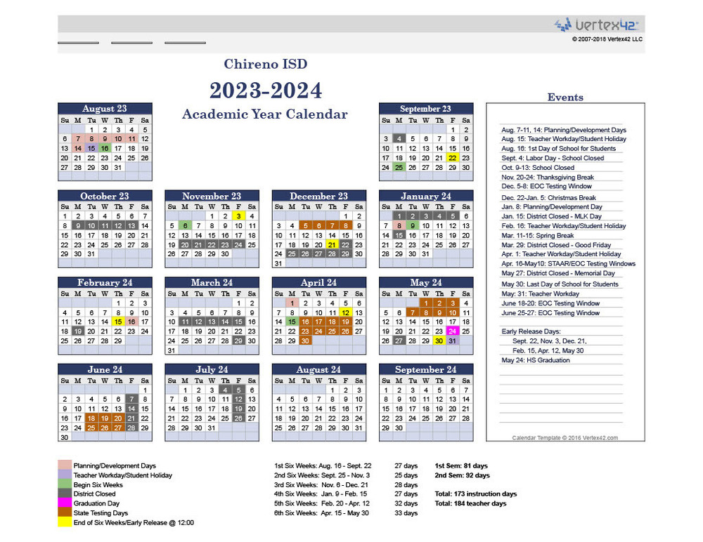 2023-2034 School Calendar